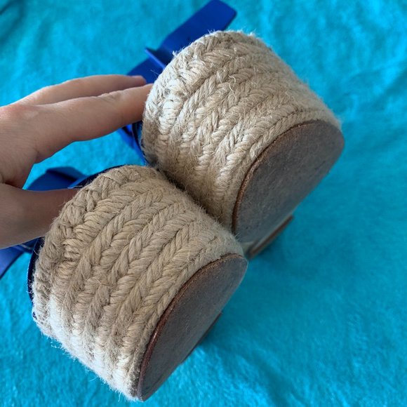 Celine Criss Cross Leather Espadrille Sandals - Picture 5 of 13